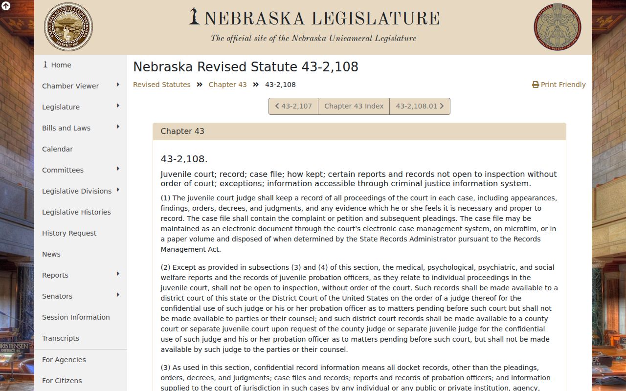 Clarkson court docket Nebraska juvenile records access statute