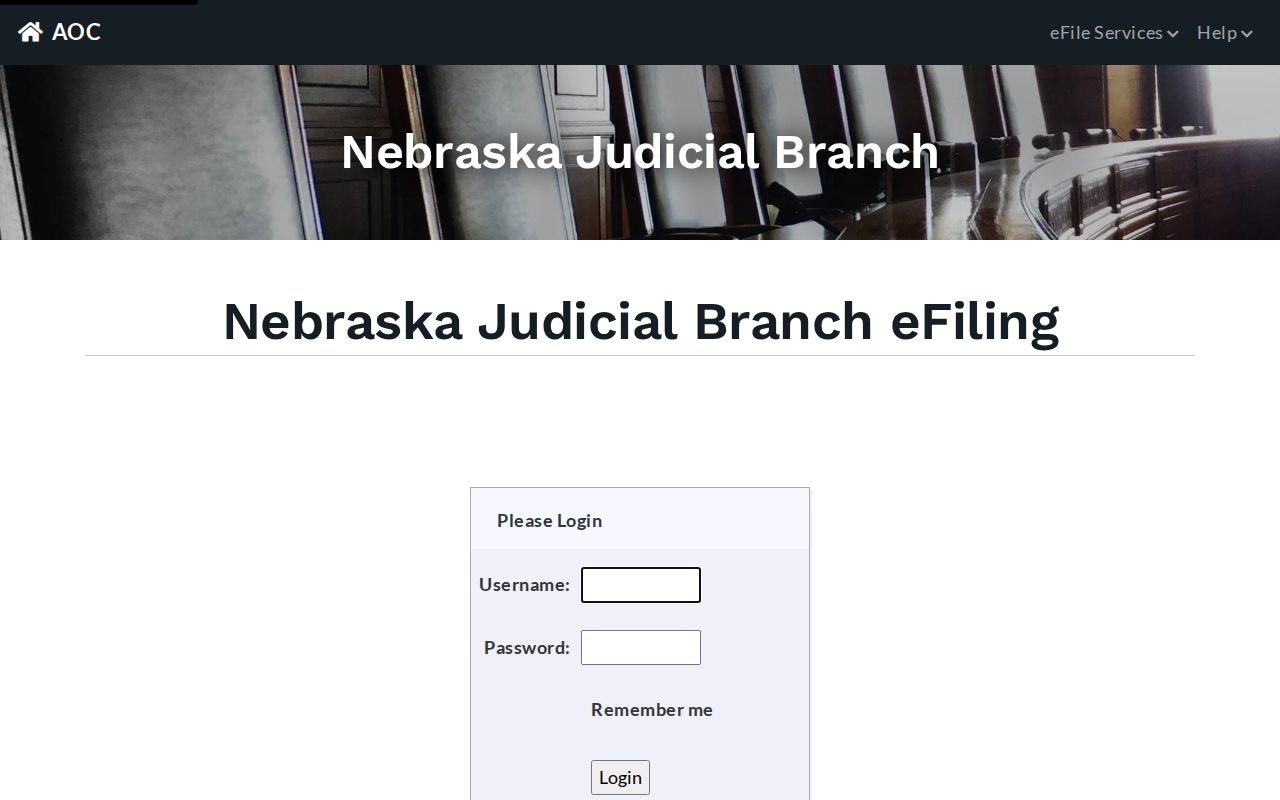 Colfax County court calendar distinction from Nebraska eFiling login