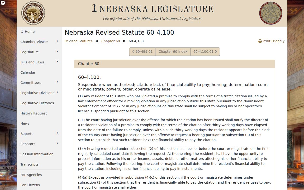 Howells court docket traffic compliance context in Nebraska moving-violation statute