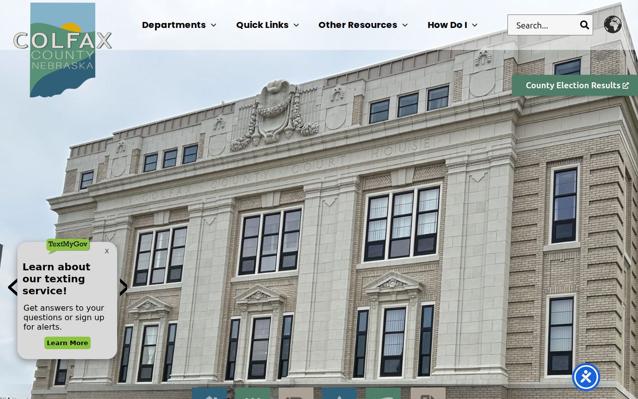 Colfax County government website used for official community and county office information