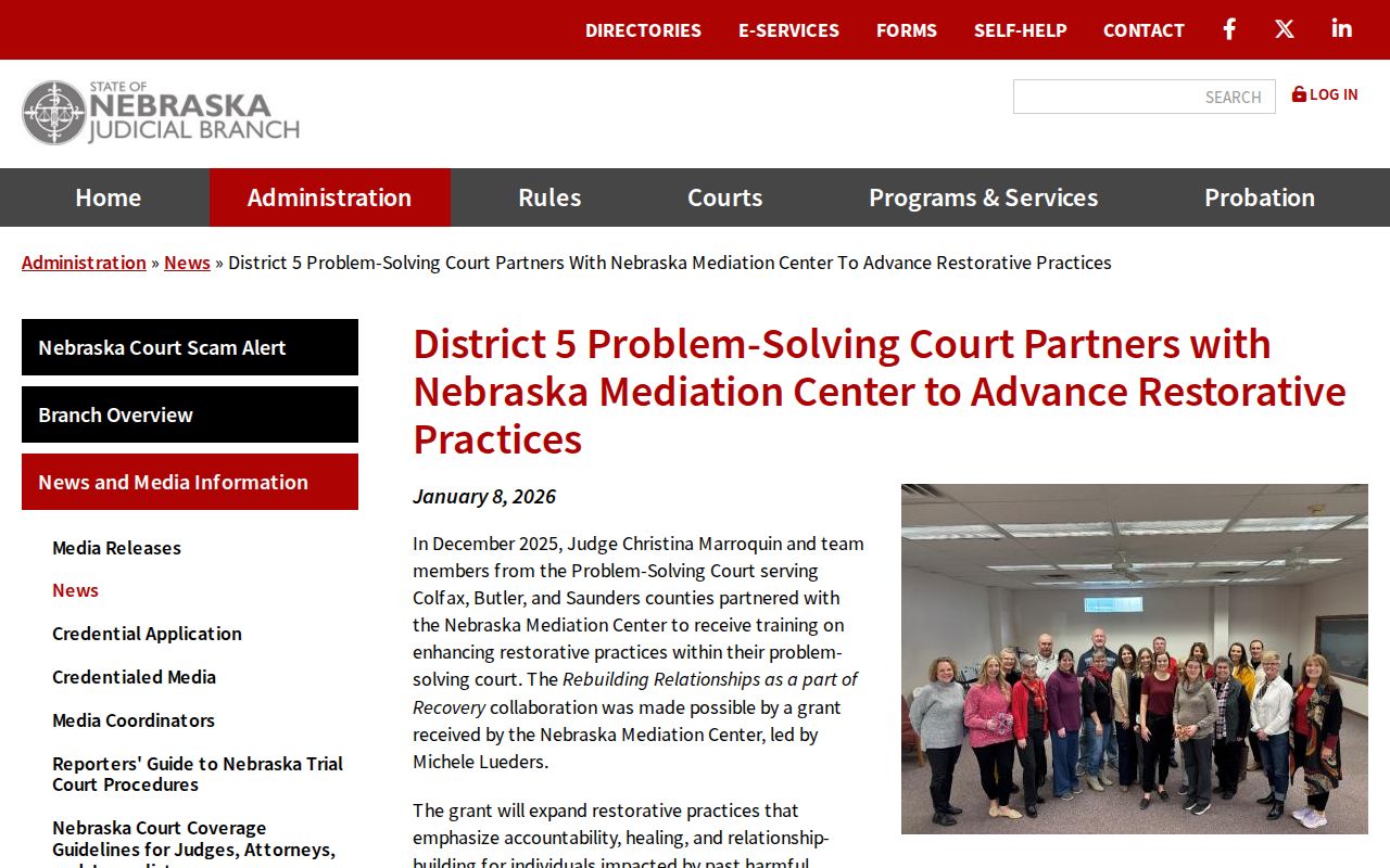 Leigh court docket context through Fifth Judicial District restorative-practices initiative