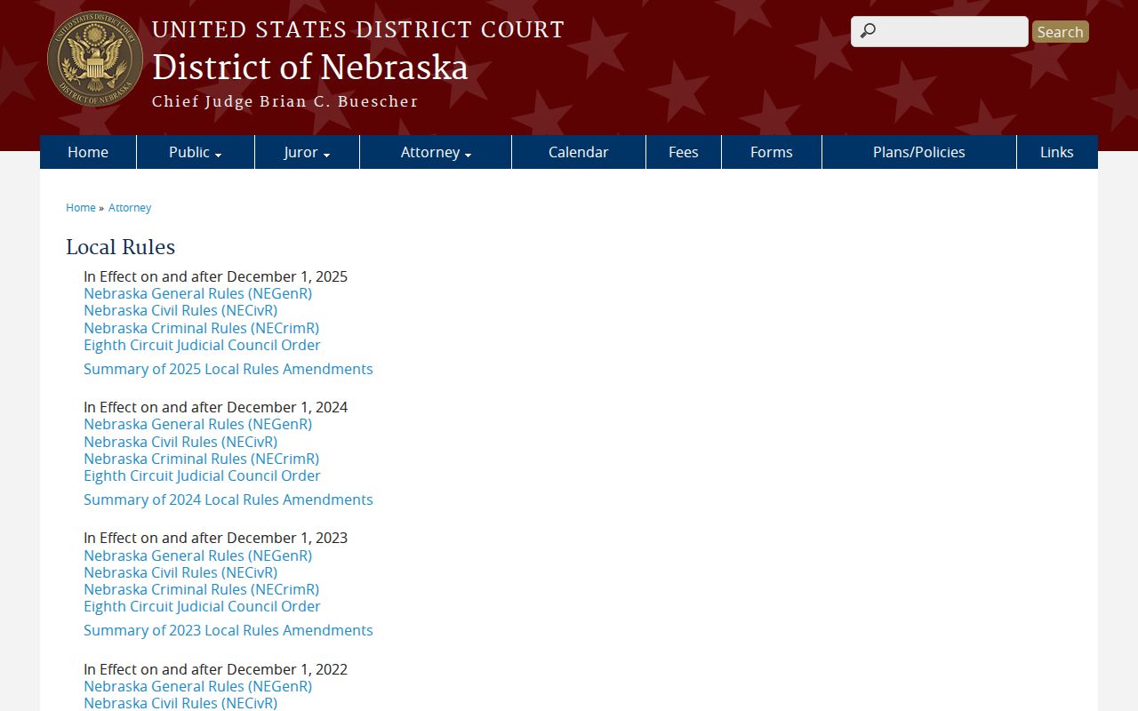 Leigh court docket distinction from District of Nebraska local rules