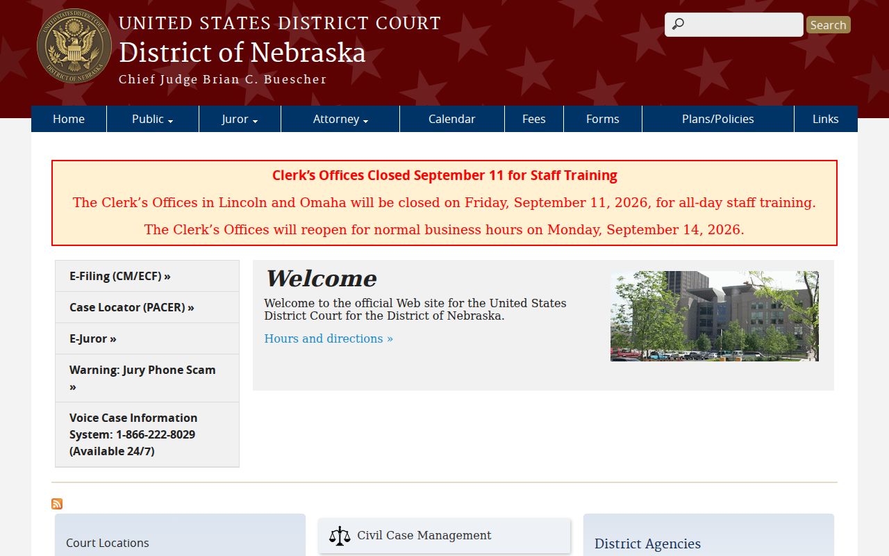 Rogers court docket federal court source separate from Colfax County records